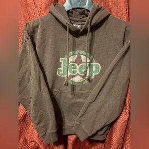 Jeep Dark Brown Hoodie with Green Logo